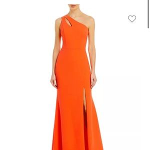 Aqua brand vibrant orange formal dress
